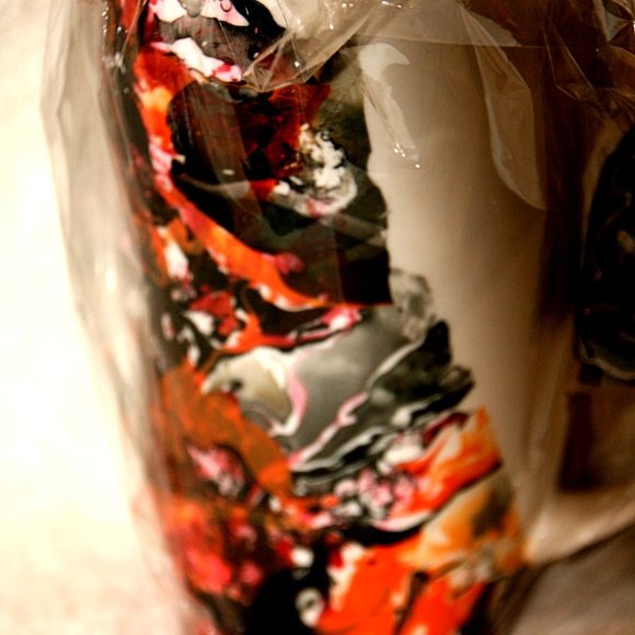 Handmade Black , Coral Scarf & Mug Gift Set - Picture 3 of 5